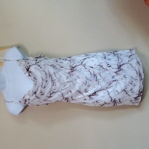 Forever 21 woman's large mini dress white marbled